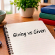 giving vs given